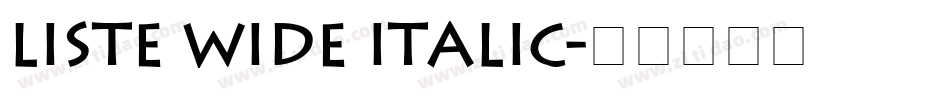Liste Wide Italic字体转换